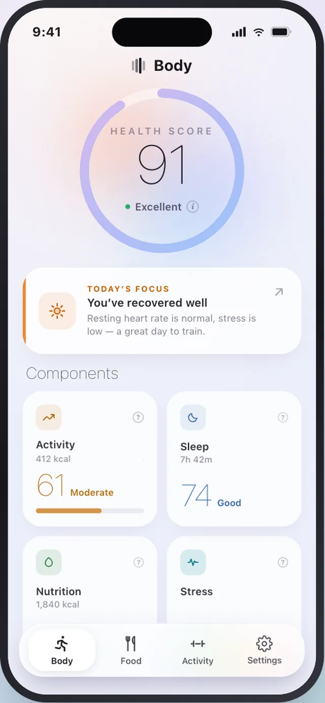 Экран Тело · Health Score
